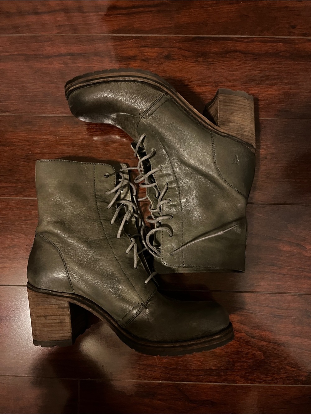 Frye Karen Combat Boots Gray Size 8.5 - Picture 6 of 7